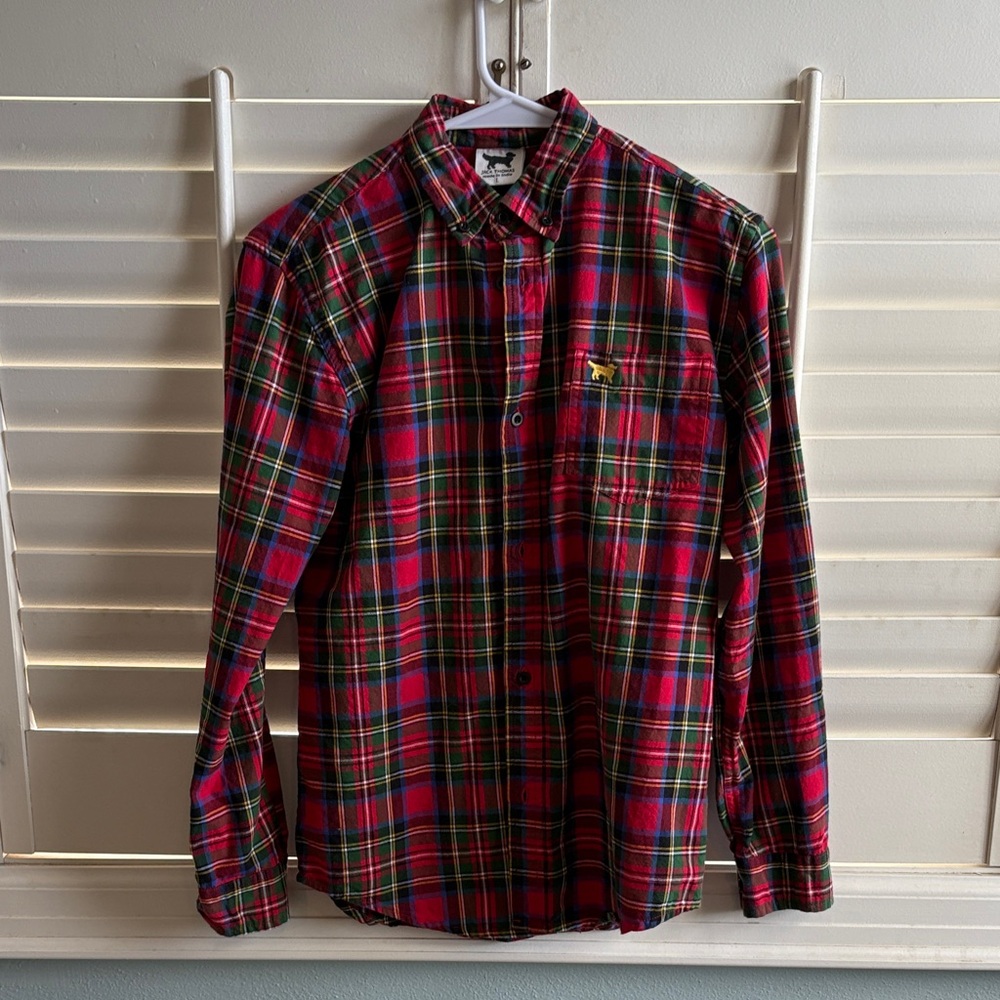 Kids Plaid Button Down Shirt - Red and Green